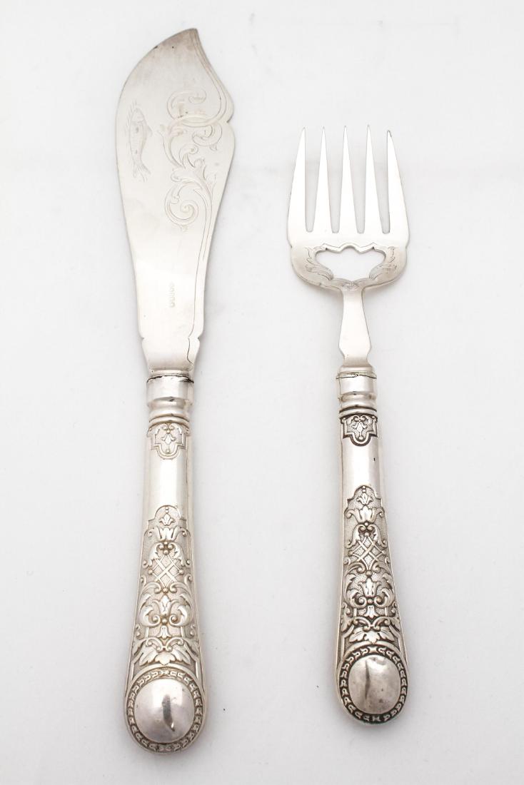 English Victorian Silver-Plate Fish Serving Set (1 of 10)
