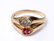 14K Gold Diamond & Ruby Lady's Ring