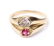 14K Gold Diamond & Ruby Lady's Ring - 3
