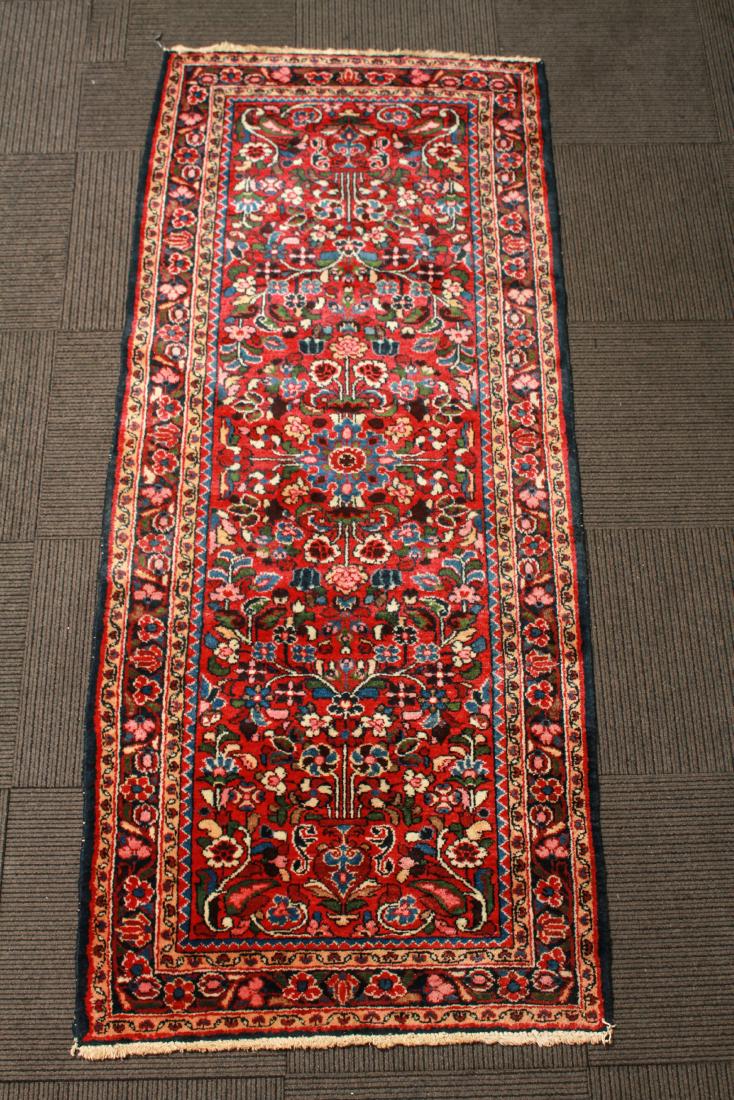 Persian Flower Vase Wool Rug Runner (1 of 6)