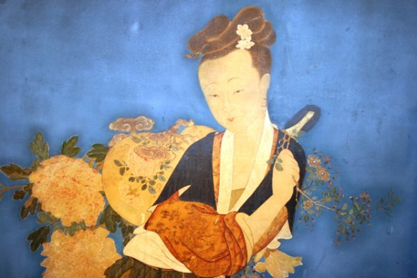 19th C Chinese Painted Portrait of a Beauty - 2