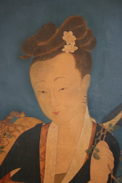 19th C Chinese Painted Portrait of a Beauty - 3