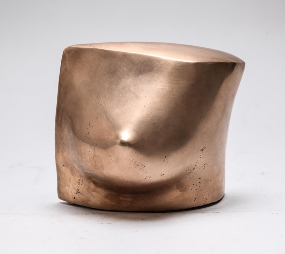 Signed Illegibly "Female Breast" Bronze Sculpture (1 of 10)