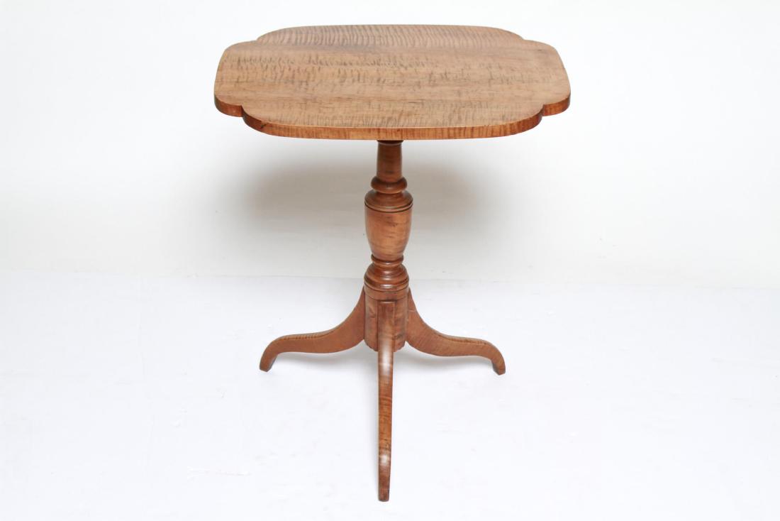American Tiger Maple Tilt Top Table Candle Stand (1 of 6)