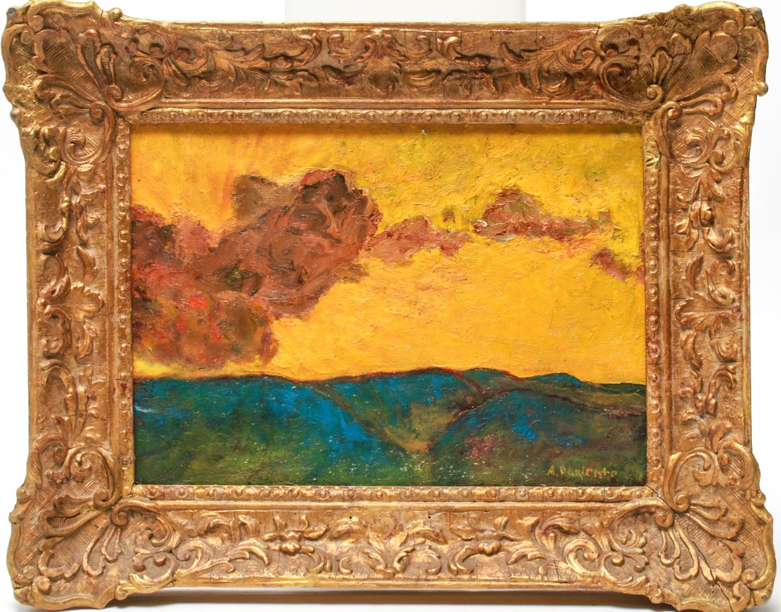 Abraham Pariente "Fauvist Landscape" Oil on Canvas (1 of 4)