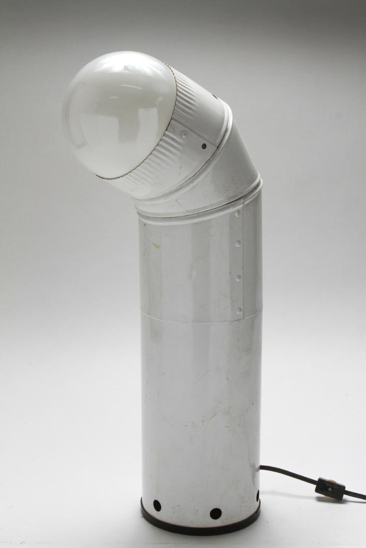 Pop Art Architectural White Metal Table Lamp 1960s (1 of 7)