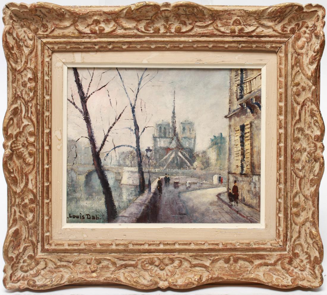 Louis Dali Notre Dame Seine Paris Oil on Canvas (1 of 7)