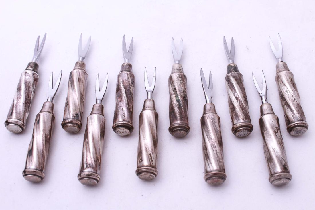 Sterling Silver Corn Cob Skewers, set of 11 (1 of 10)