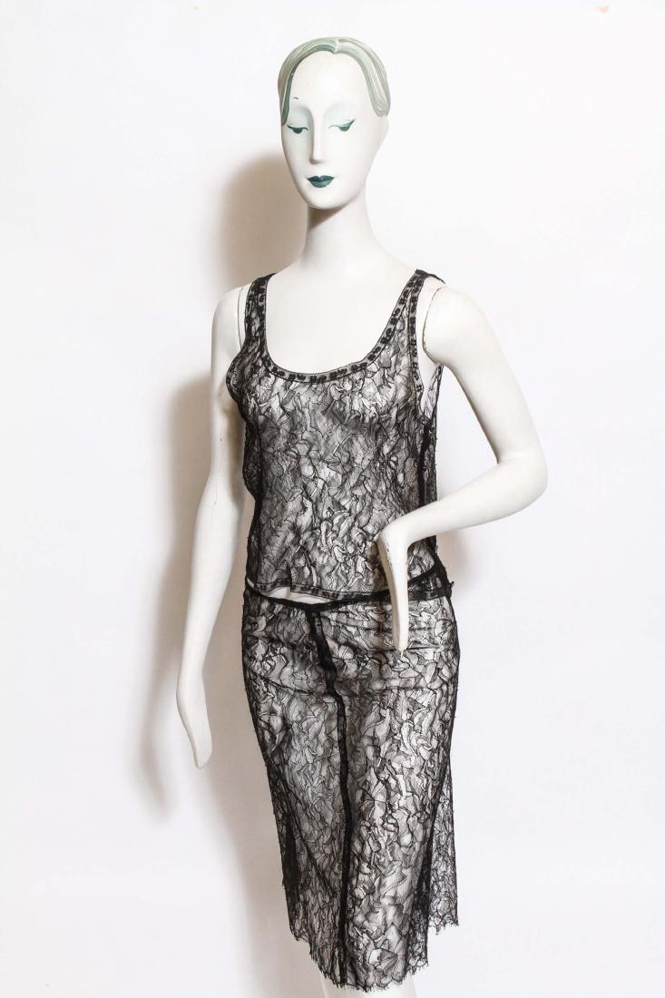Chanel Chantilly Lace 2 Piece Couture Skirt & Top (1 of 9)