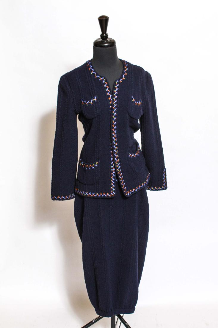 Adolfo Saks 5th Women's Wool Crepe Couture Suit (1 of 10)
