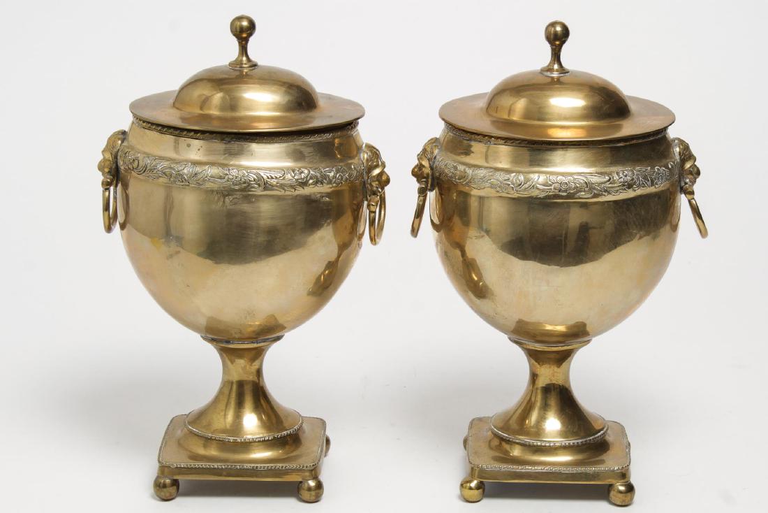 Mottahedeh Brass Urns, Neoclassical Pair (1 of 3)