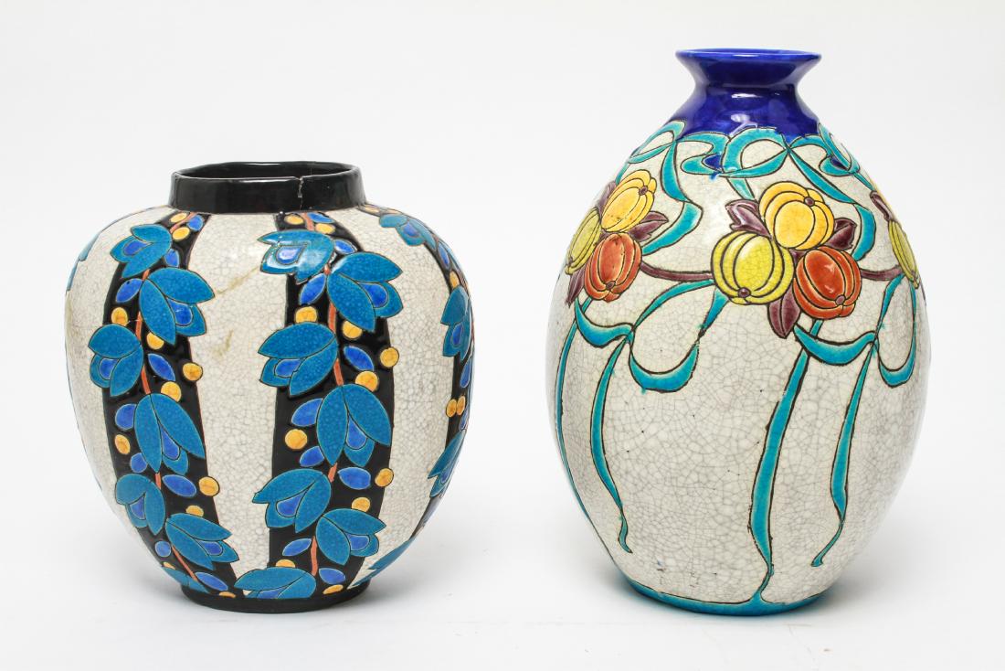 Art Deco Boch Freres Keramis Earthenware Vases, 2 (1 of 10)