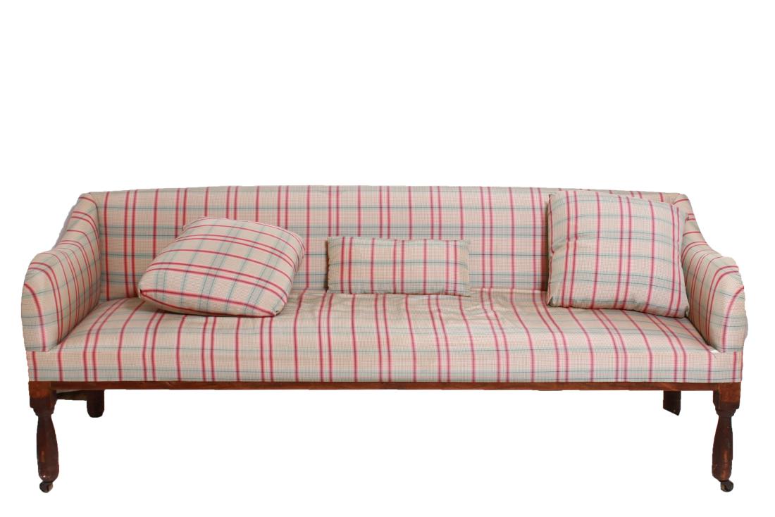 Sofa w Reclaimed Wood Frame, Vintage (1 of 12)