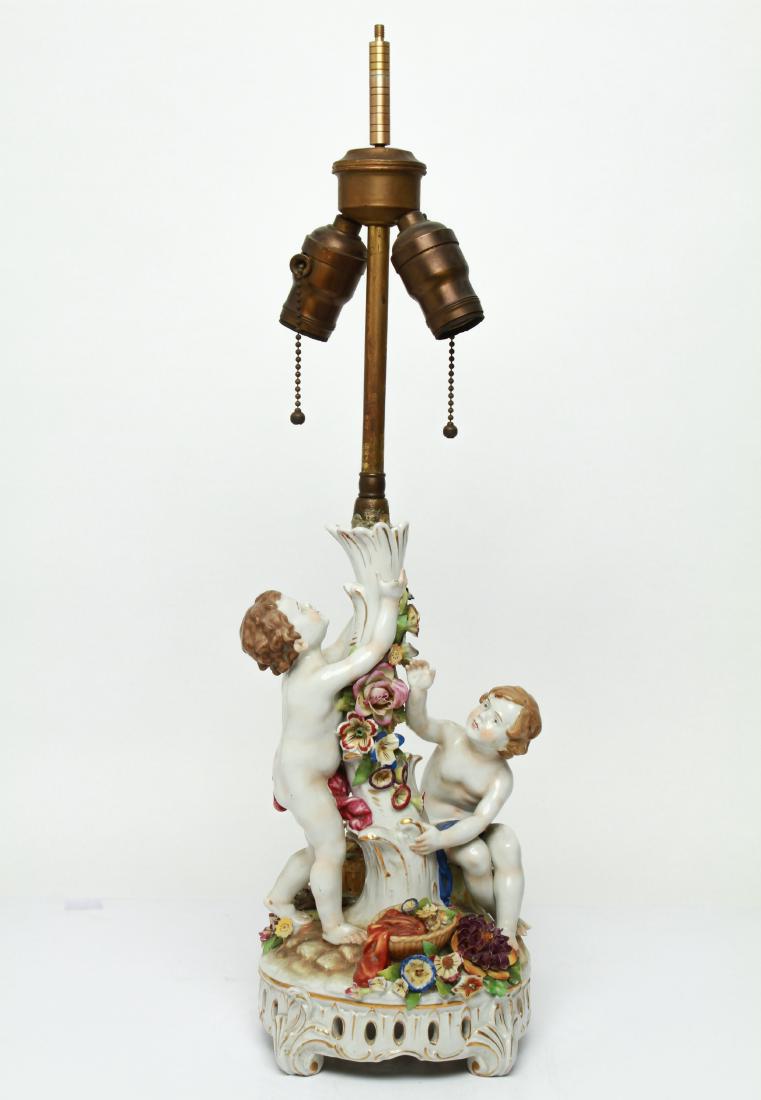 Schierholz German Figural Group Porcelain Lamp (1 of 18)
