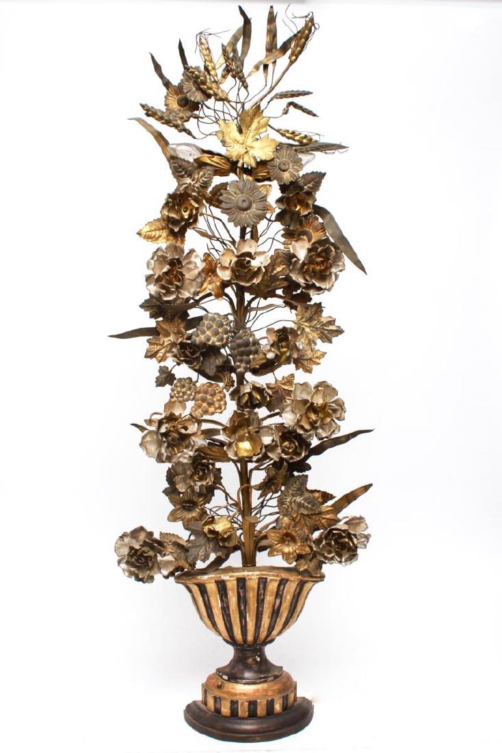 Hollywood Regency Ten-Light Floral Wall Sconce (1 of 4)