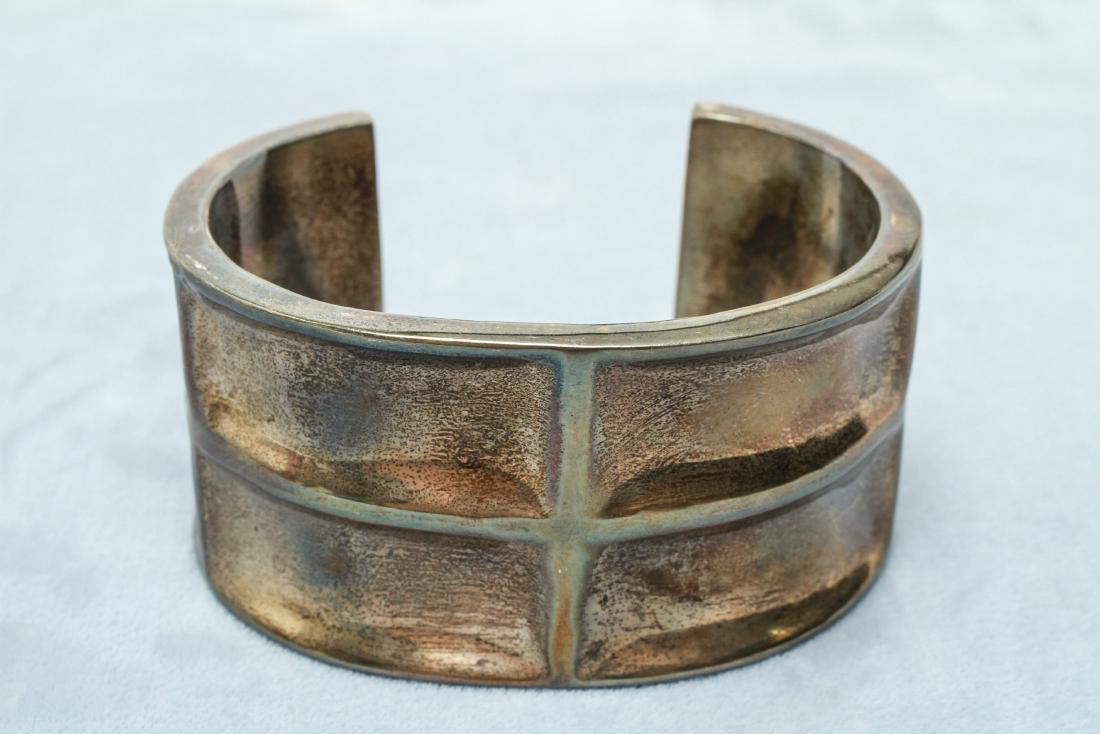 Los Ballesteros Taxco Modern Silver Cuff Bracelet (1 of 6)