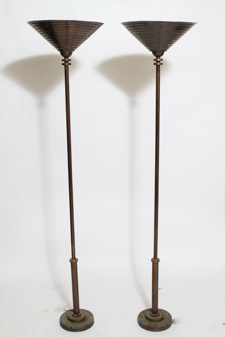 Art Deco Manner Copper & Brass Torchieres (1 of 6)