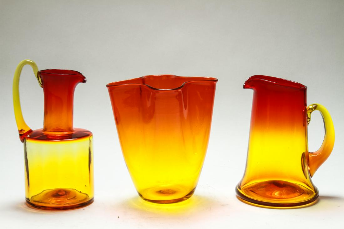 Mid-Century Blenko Amberina Glass Pitchers Vase, 3 (1 of 10)