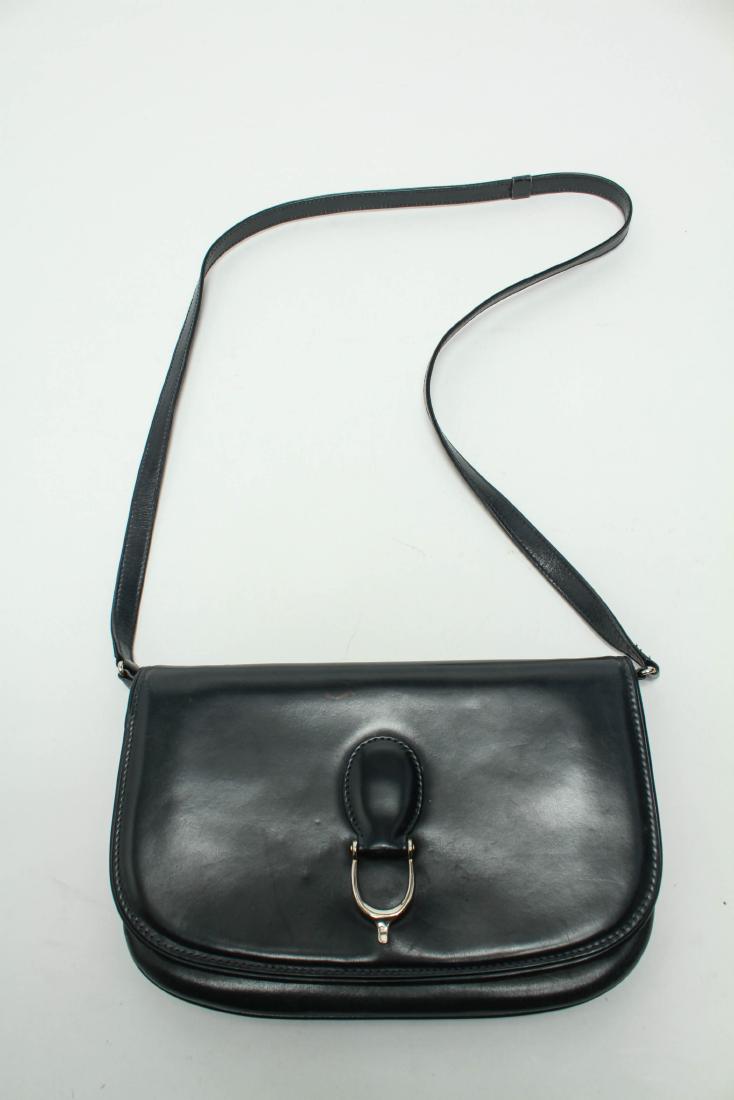 Gucci Stirrup Navy Leather Crossbody Shoulder Bag (1 of 10)