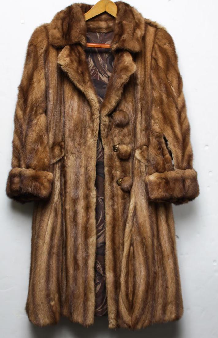 Vintage Mink Fur Coat, Brown (1 of 6)
