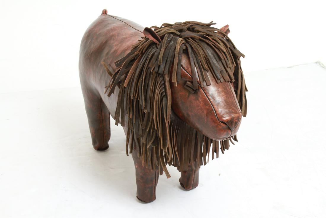 Omersa Abercrombie & Fitch Leather Lion Footstool (1 of 5)