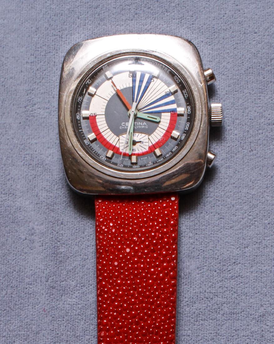 Certina Chronolympic Stainless Steel Watch c. 1975 (1 of 9)