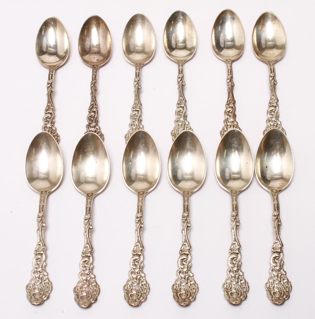 Gorham Silver "Versailles" Figural Teaspoons, 12 (1 of 5)