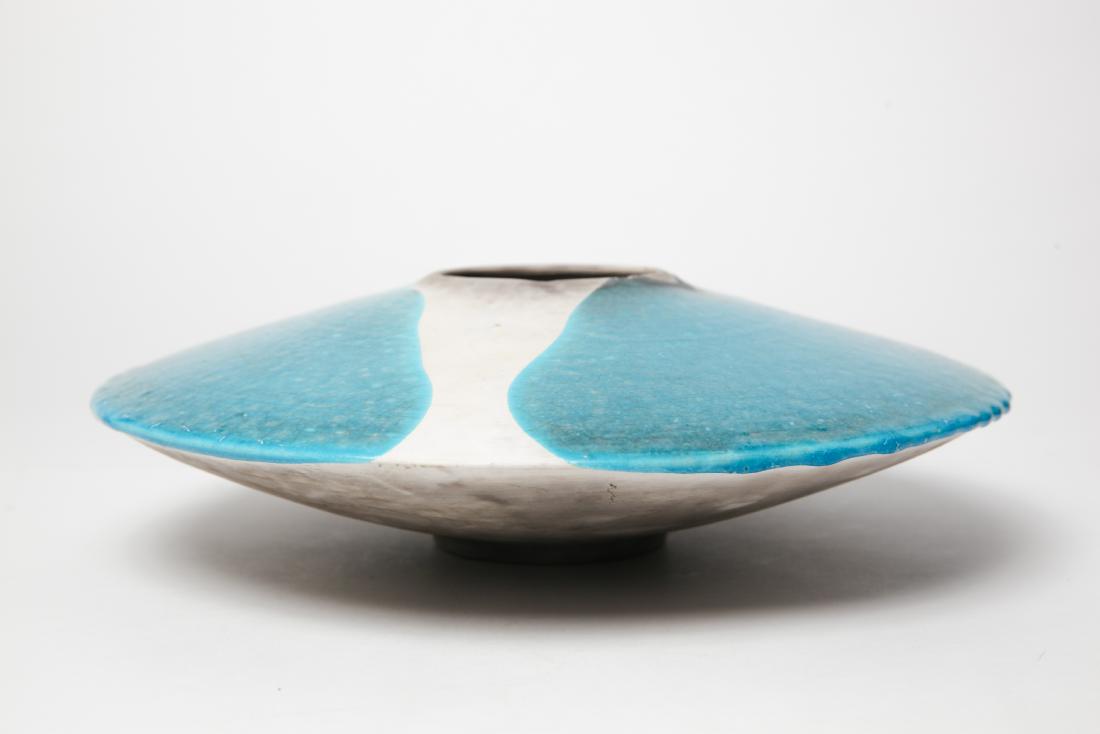 Mid-Century Atomic Era Flying Saucer Pottery Vase (1 of 9)