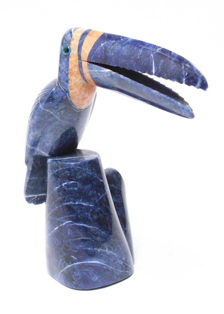 Toucan Sodalite Hard Stone Bird Sculpture (1 of 15)