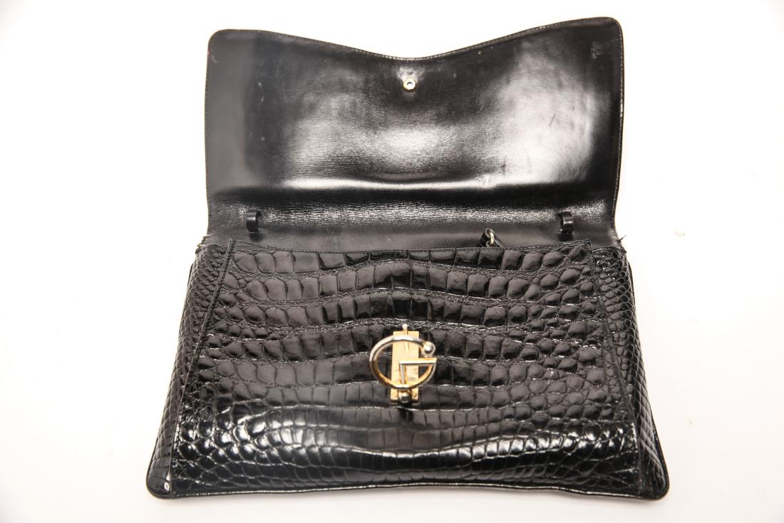 Gucci Black Alligator Shoulder Bag Clutch (1 of 4)
