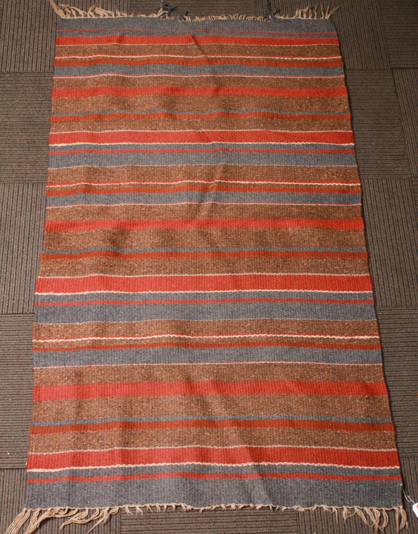 Striped Orange & Blue Kilim Rug, 3' 3" x 5' 3" (1 of 3)