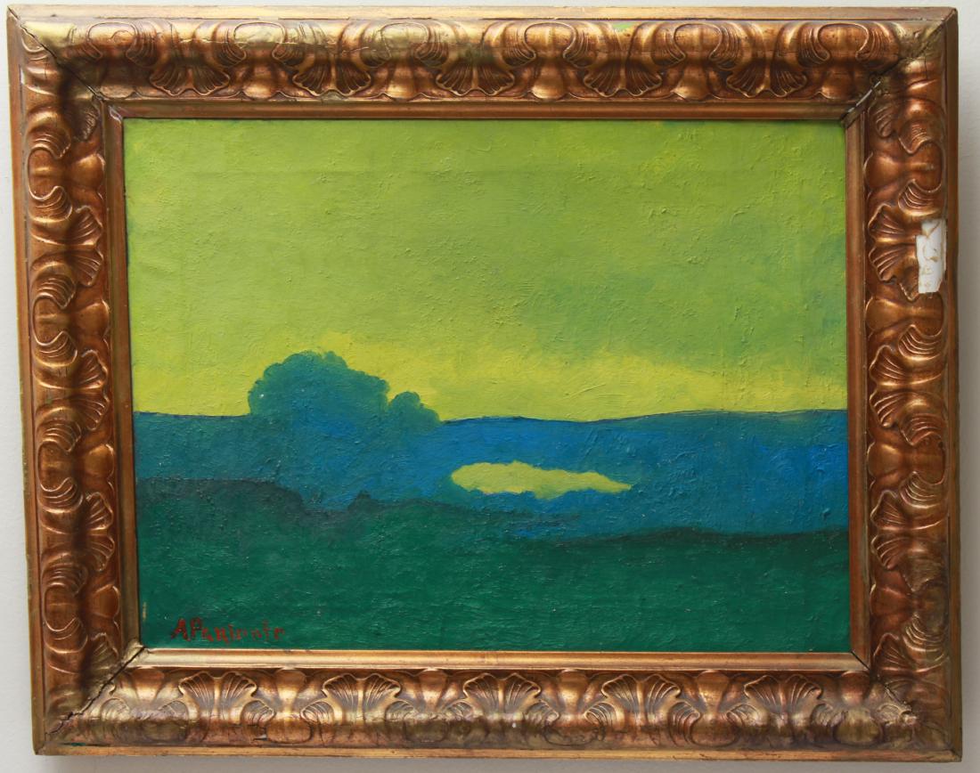 Abraham Pariente "Fauvist Landscape" Oil on Canvas (1 of 4)