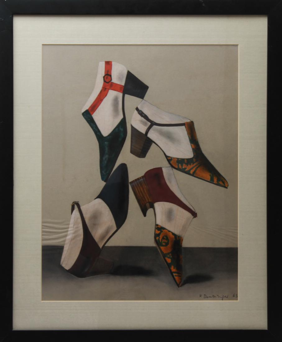 K. Denzinger Illus. for Harper's Bazaar Gouache (1 of 4)