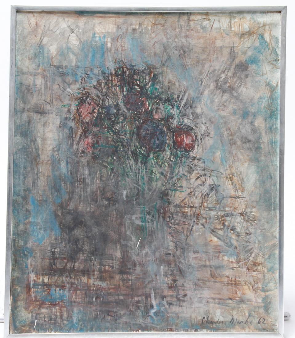 Charles E. Marks "Fleurs" Modern Still Life Oil (1 of 6)