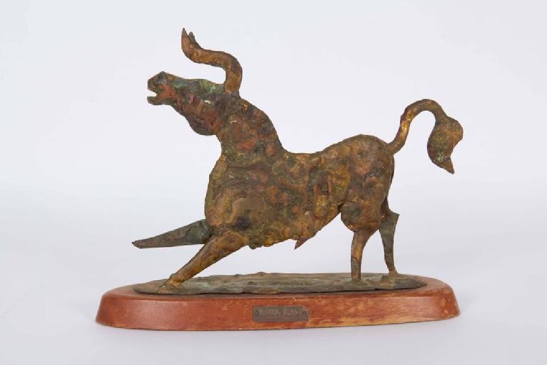Bill Lett Brutalist Manner Bronze Bull Sculpture (1 of 13)