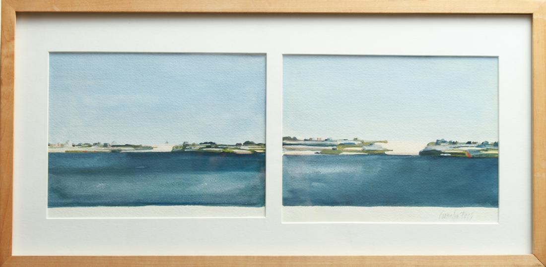 Cornelia Foss Contemp. Seascape Diptych Watercolor (1 of 4)