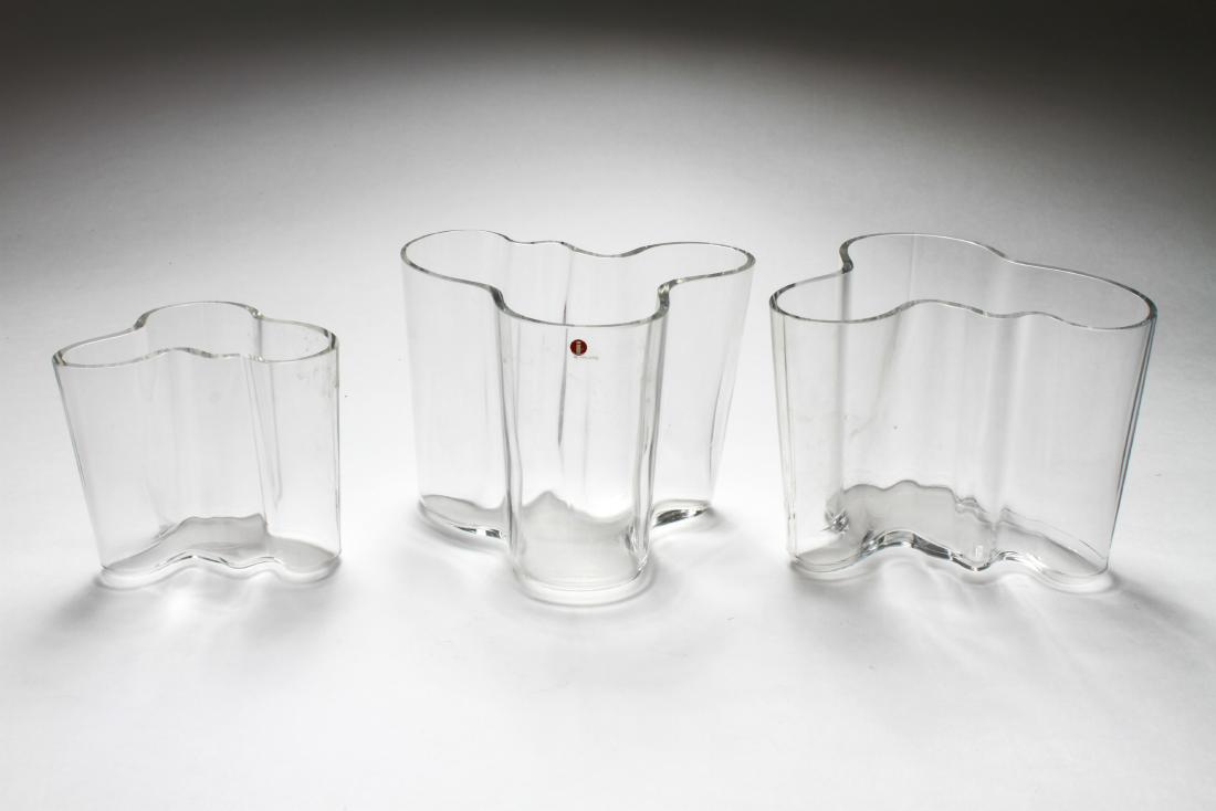Alvar Aalto "Savoy" Colorless Glass Vases, 3 (1 of 7)