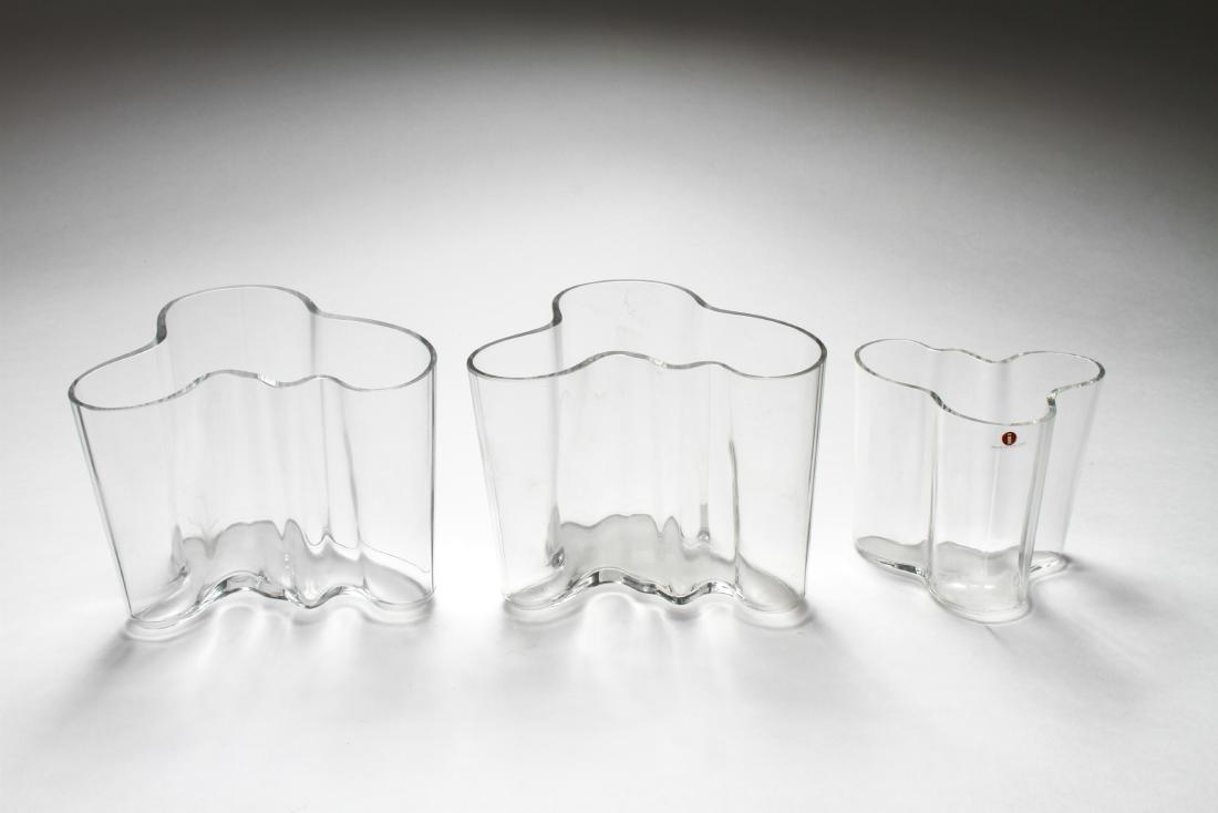 Alvar Aalto "Savoy" Colorless Glass Vases, 3 (1 of 10)