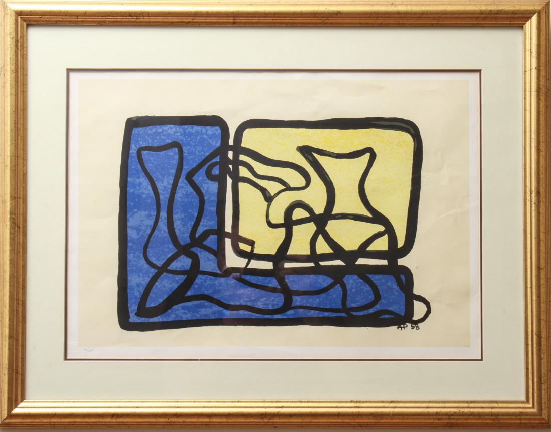Mid-Century Modern "Geometric Abstract" Serigraph (1 of 4)