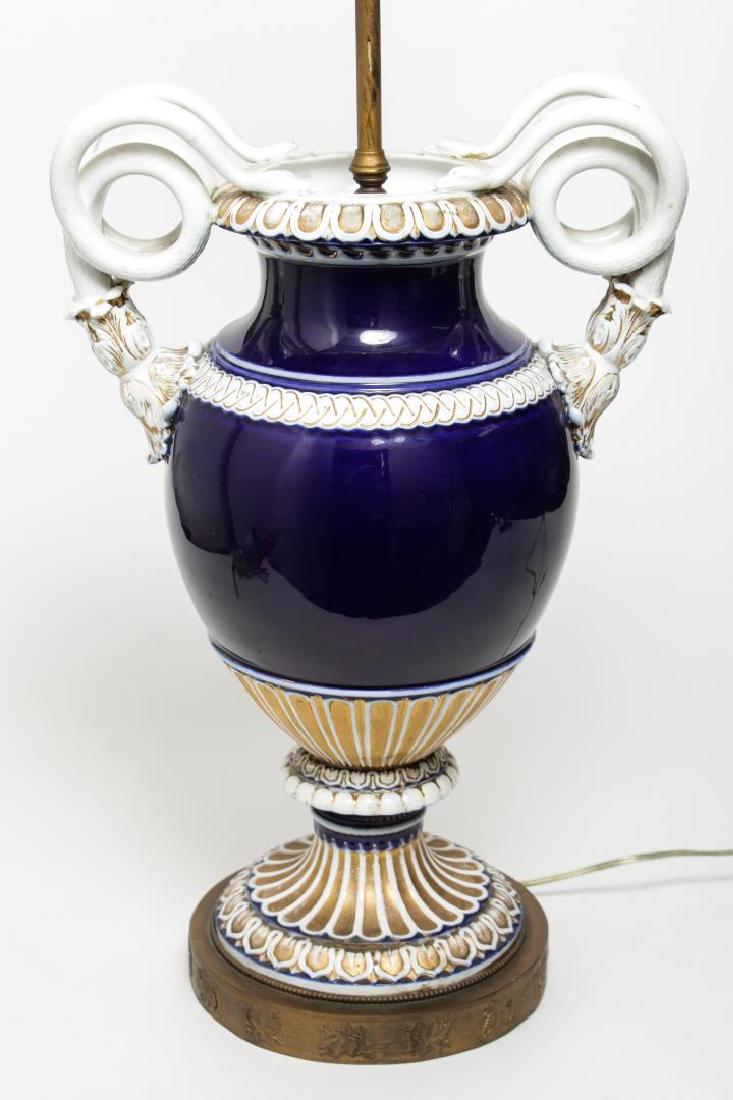 Meissen Schlangenvase Porcelain Snake Urn Lamp (1 of 7)