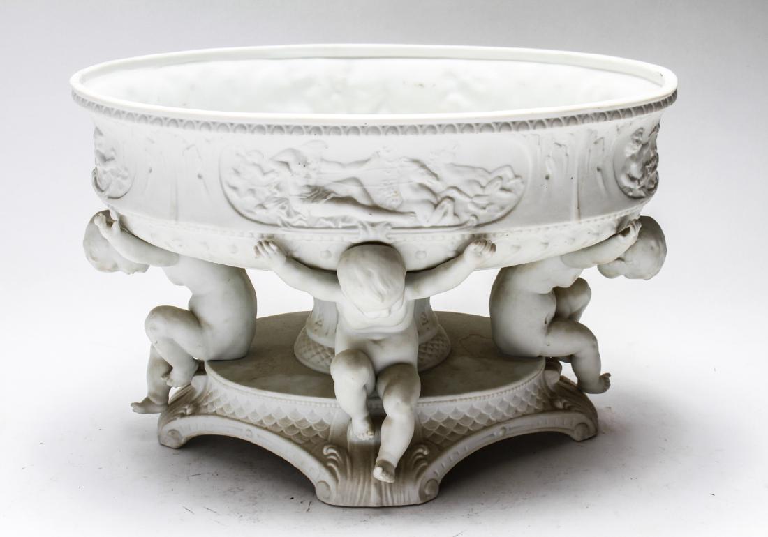 Continental White Parian Bisque Putti Centerpiece (1 of 9)