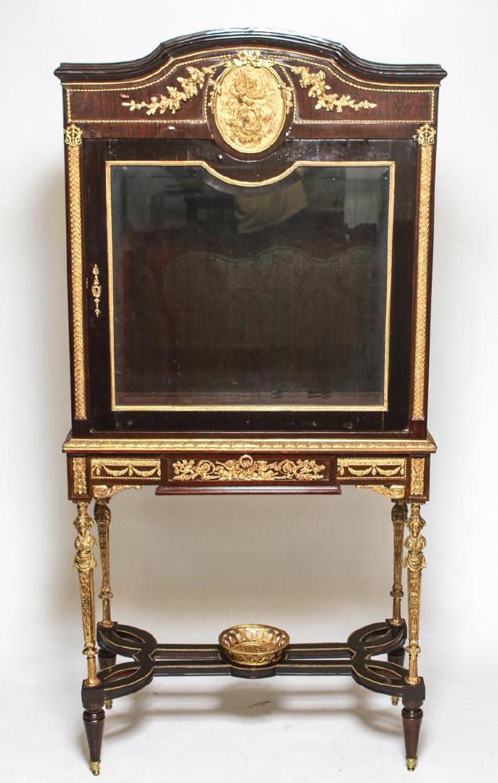 Louis XVI Manner Brass Mounted Vitrine (1 of 14)