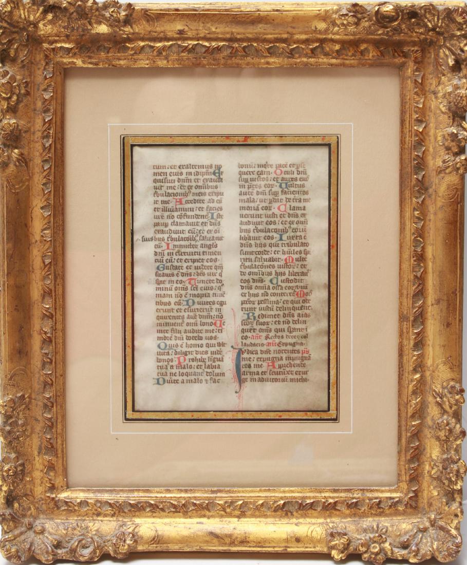 Medieval Illuminated Manuscript Breviary Leaf (1 of 5)