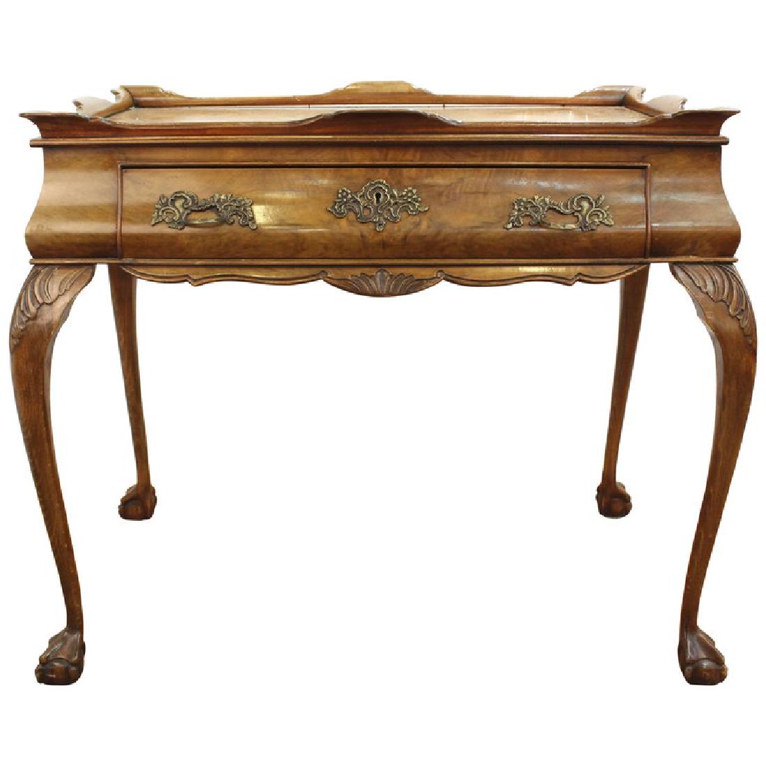 Chippendale Manner Carved Wood Side Table (1 of 9)