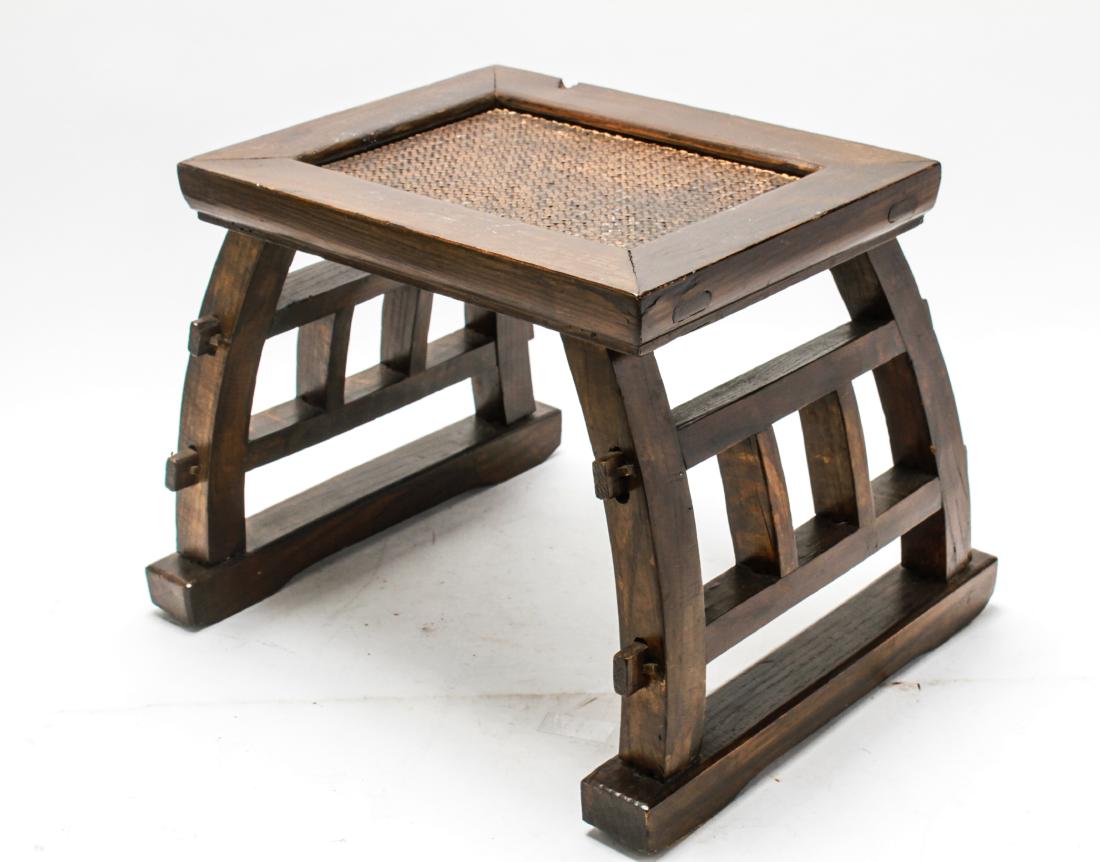 Asian Low Seat / Step Stool Wood (1 of 4)