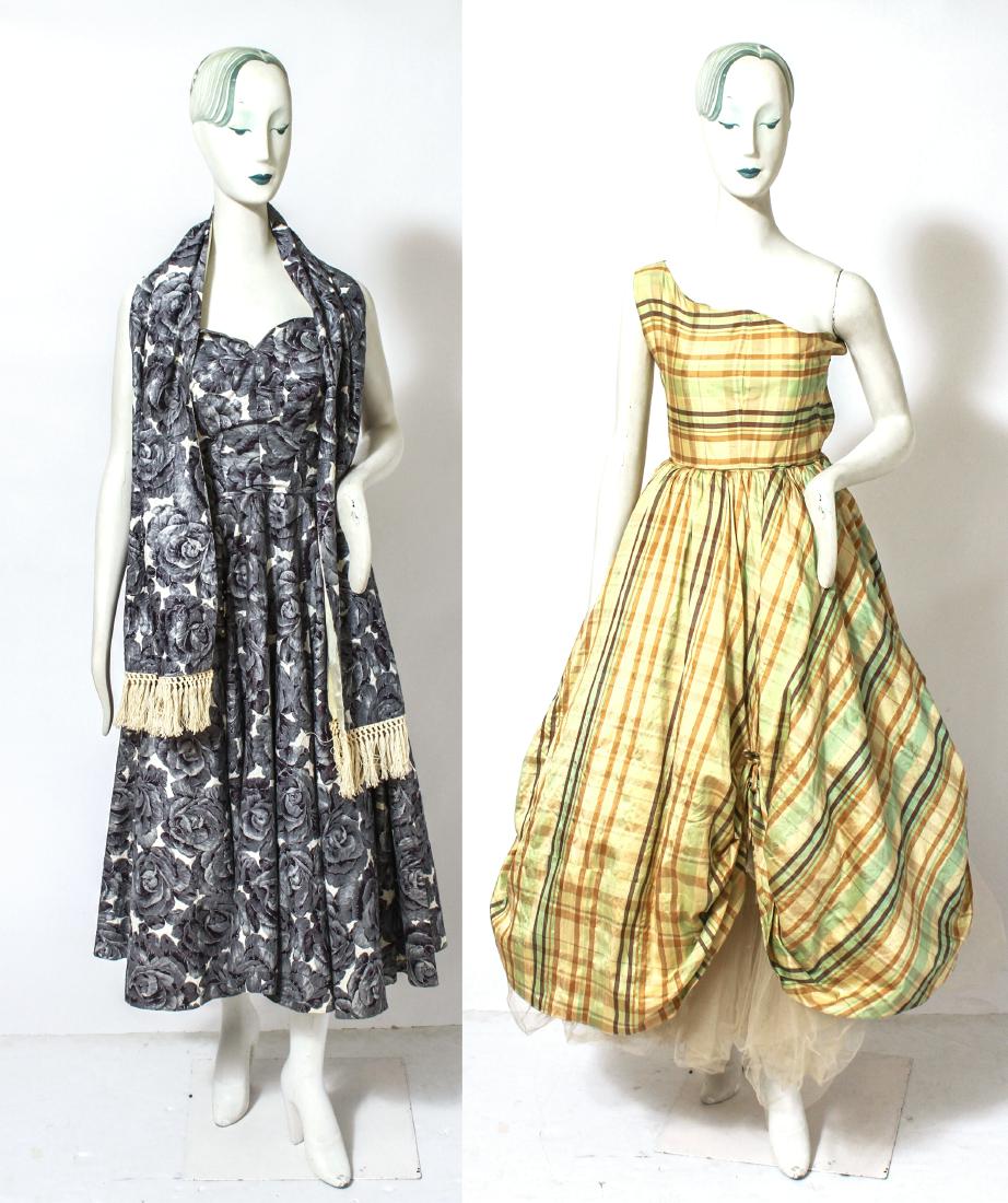 Ladies' Vintage Fashion c. 1950 Two Dresses (1 of 12)