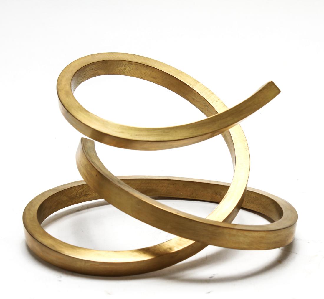 Silas Seandel Attrib. Spiral Brass Sculpture (1 of 5)
