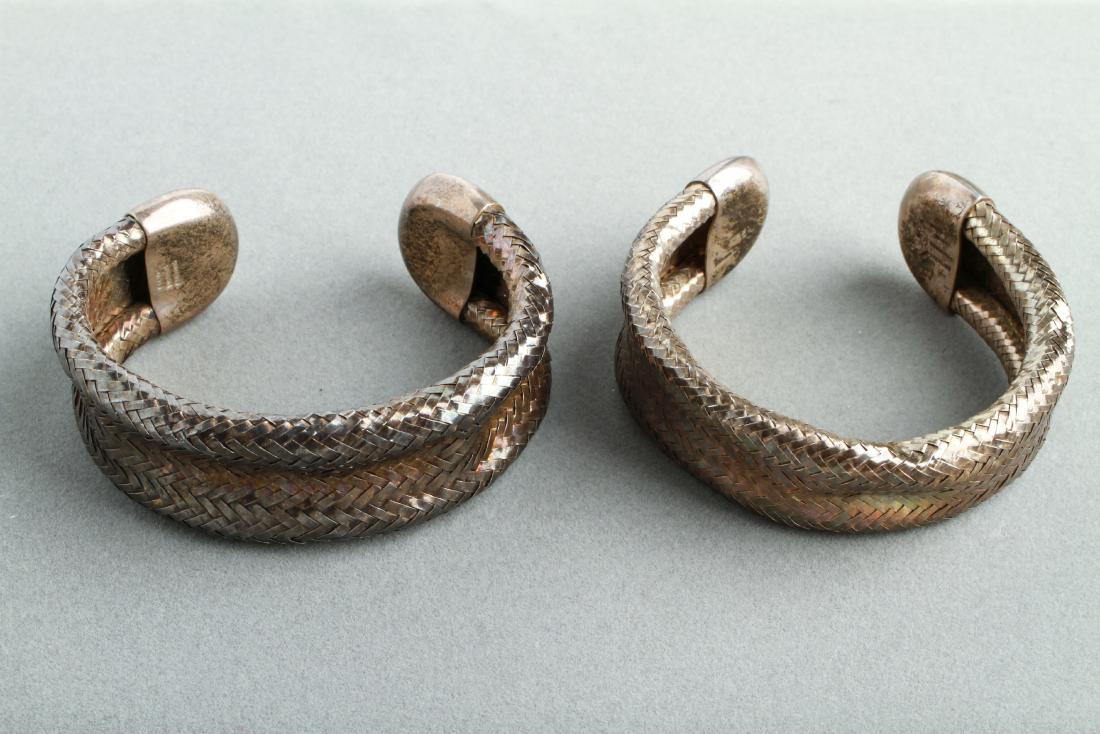 Angela Cummings Silver Woven Mesh Cuff Bracelet 2 (1 of 7)