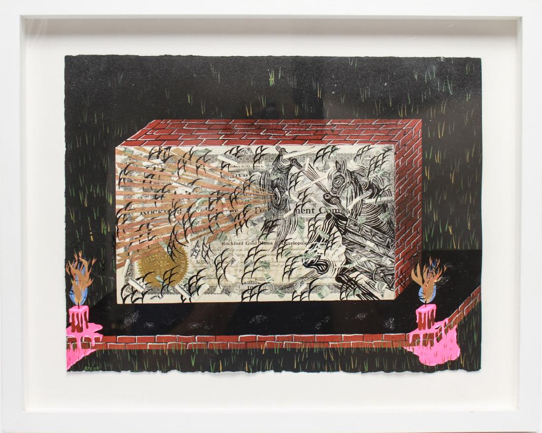 Andrew Schoultz Untitled Mixed Media on Paper (1 of 8)