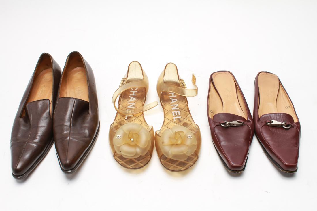 Ladies' Designer Shoes incl. Hermes & Chanel, 3 Pr (1 of 7)
